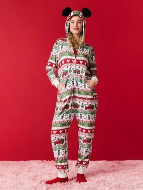 Posh Peanut Mickey fair isle hooded jumpsuit
